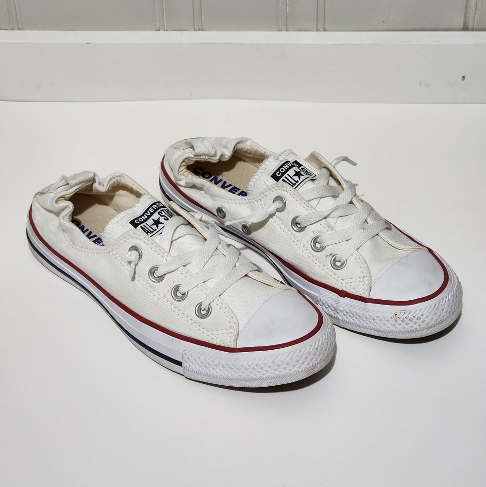 Converse All Star White Shoreline Slip On Sneakers Shoes, Size 8.5